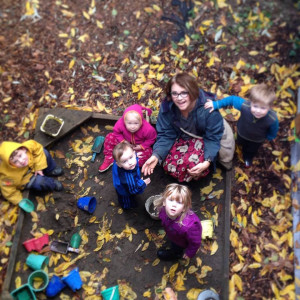 Jacqueline Houston at Enchanted Garden Preschool, sandbox play